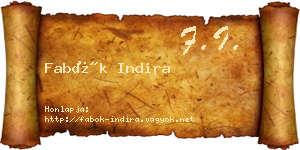 Fabók Indira névjegykártya